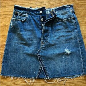 Zara denim skirt with button closure